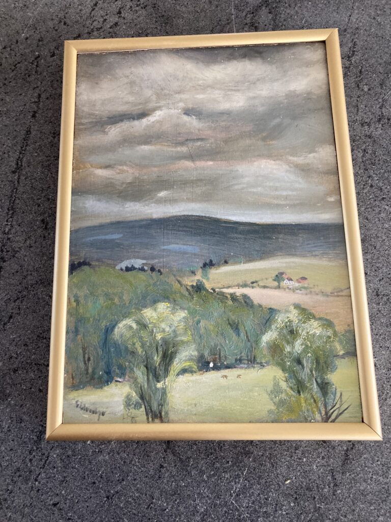 Framed painting