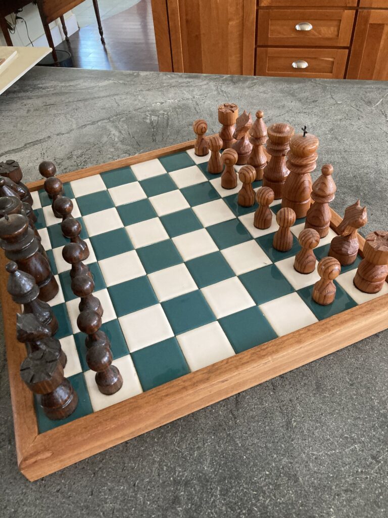 Wooden chess board